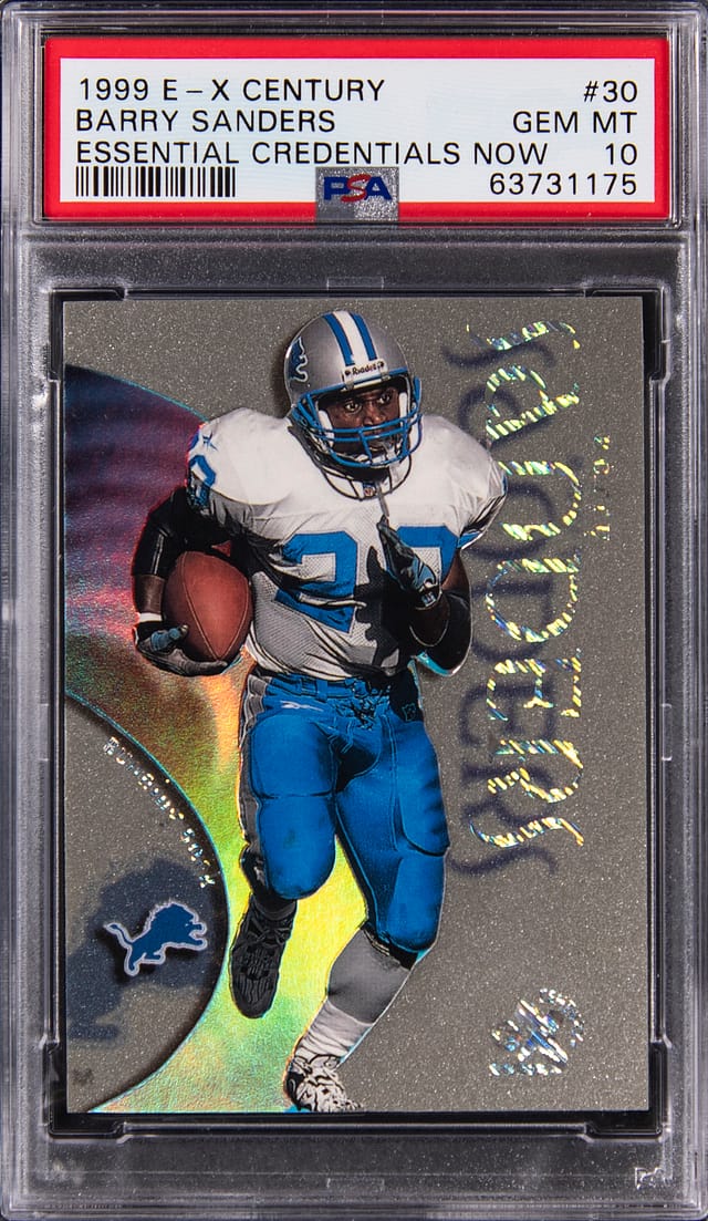1999 E-X Barry Sanders Essential Credentials Sale