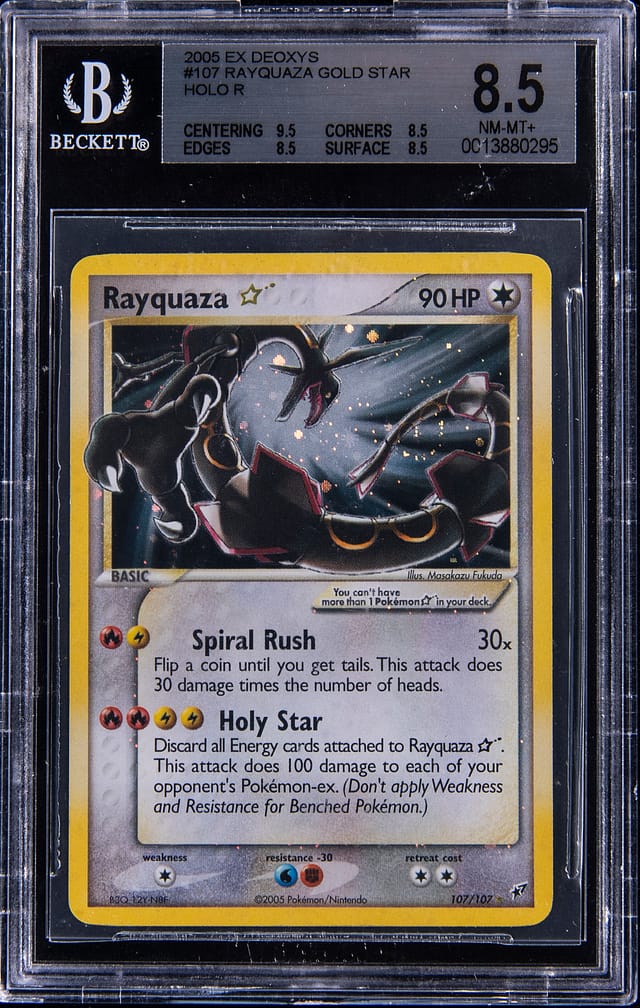 2005 EX Deoxys Gold Star Rayquaza BGS 8.5 Sale