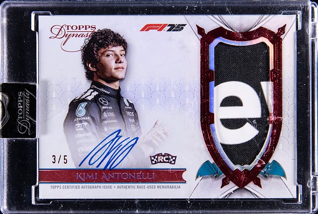 Kimi Antonelli 2025 Topps Dynasty F1 Red /5 Sale