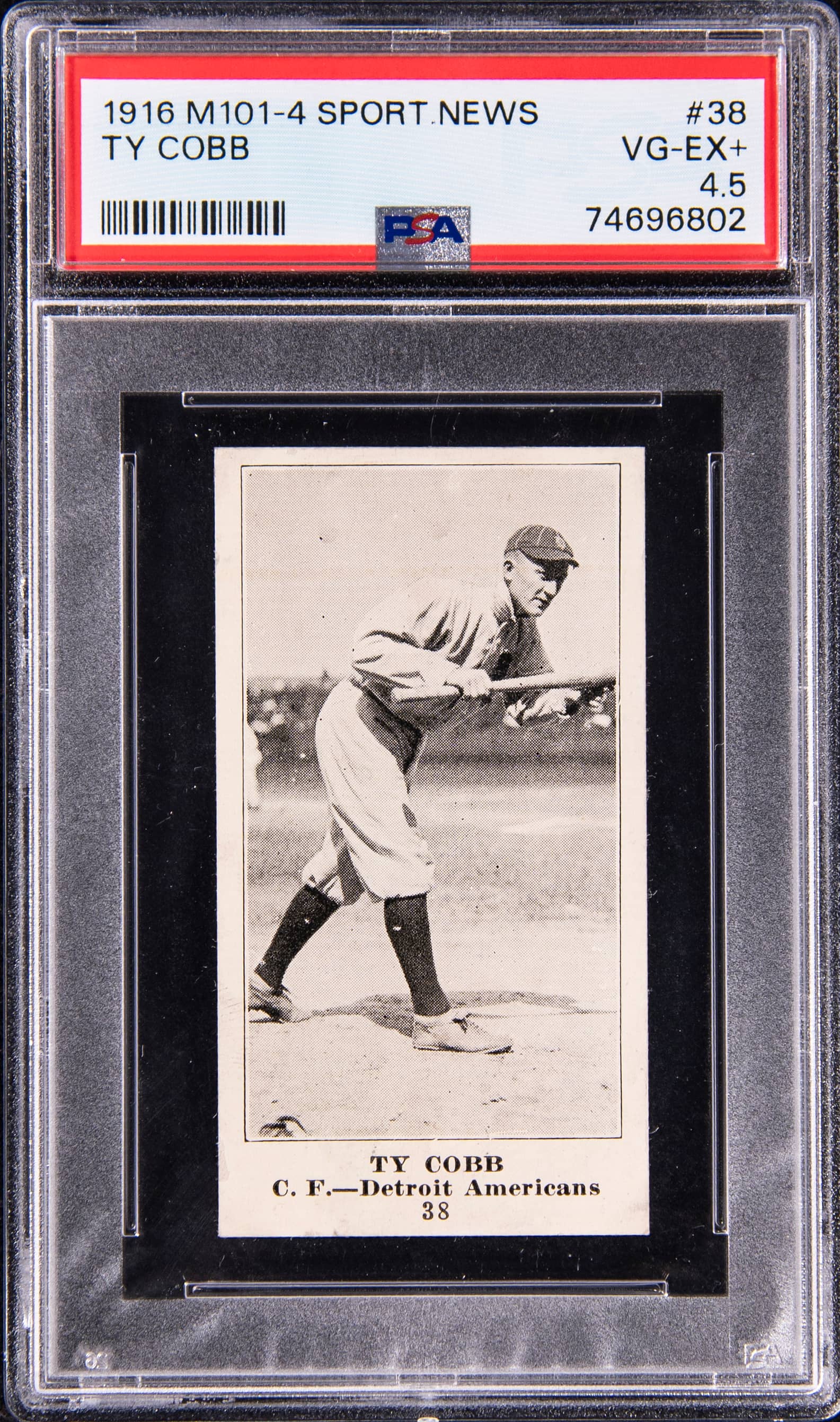 1916 M101-4 Ty Cobb PSA 4.5 Sells for $18,300