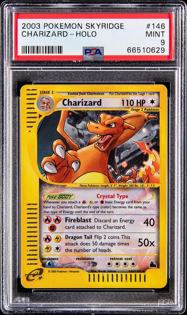 2003 Skyridge Crystal Charizard PSA 9 Sells for $25K