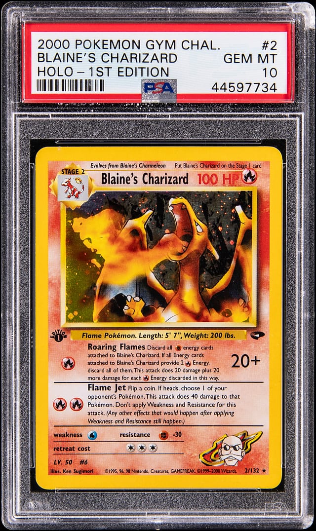 Blaine’s Charizard PSA 10 Gym Challenge sale at $16K