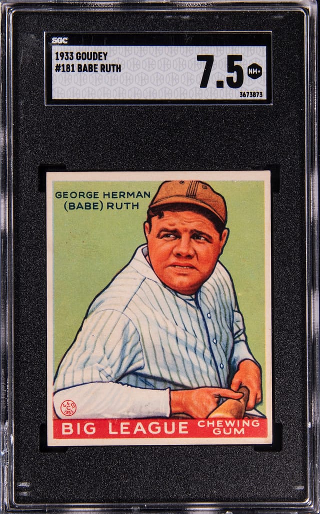 1933 Goudey Babe Ruth #181 SGC 7.5 Sells for $94K