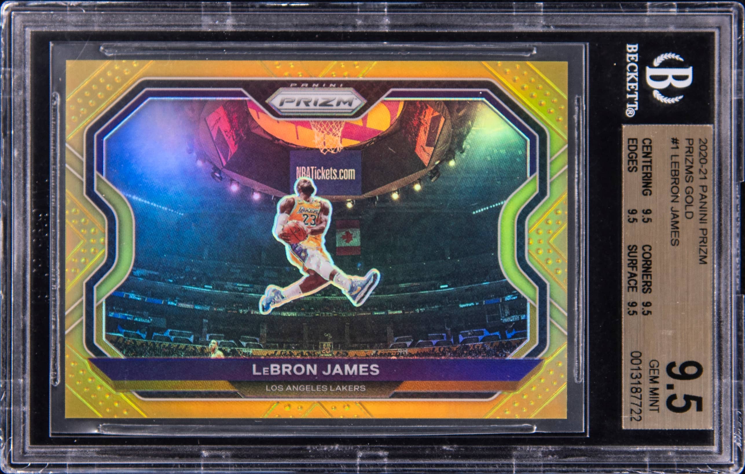 2020-21 Prizm Gold LeBron BGS 9.5 sells for $159K