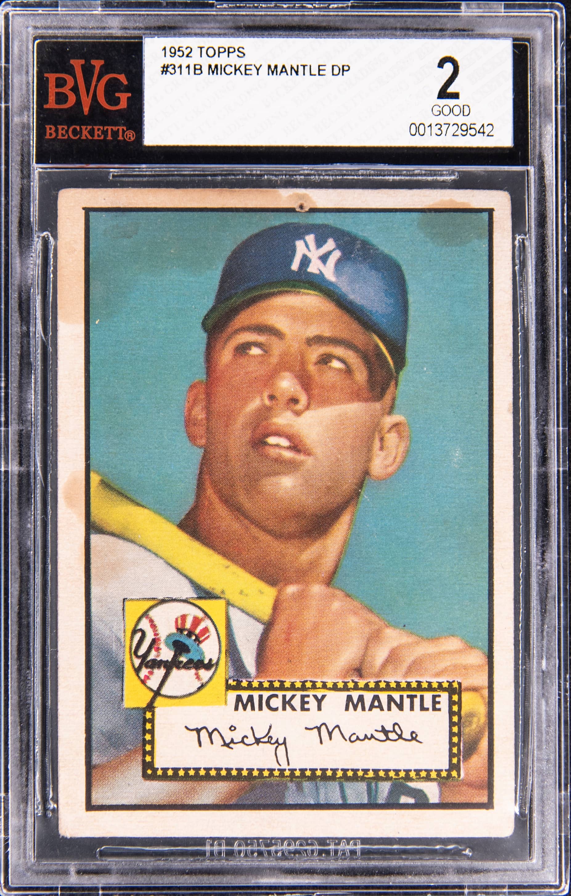 1952 Topps Mickey Mantle BVG 2 sells for $43,920