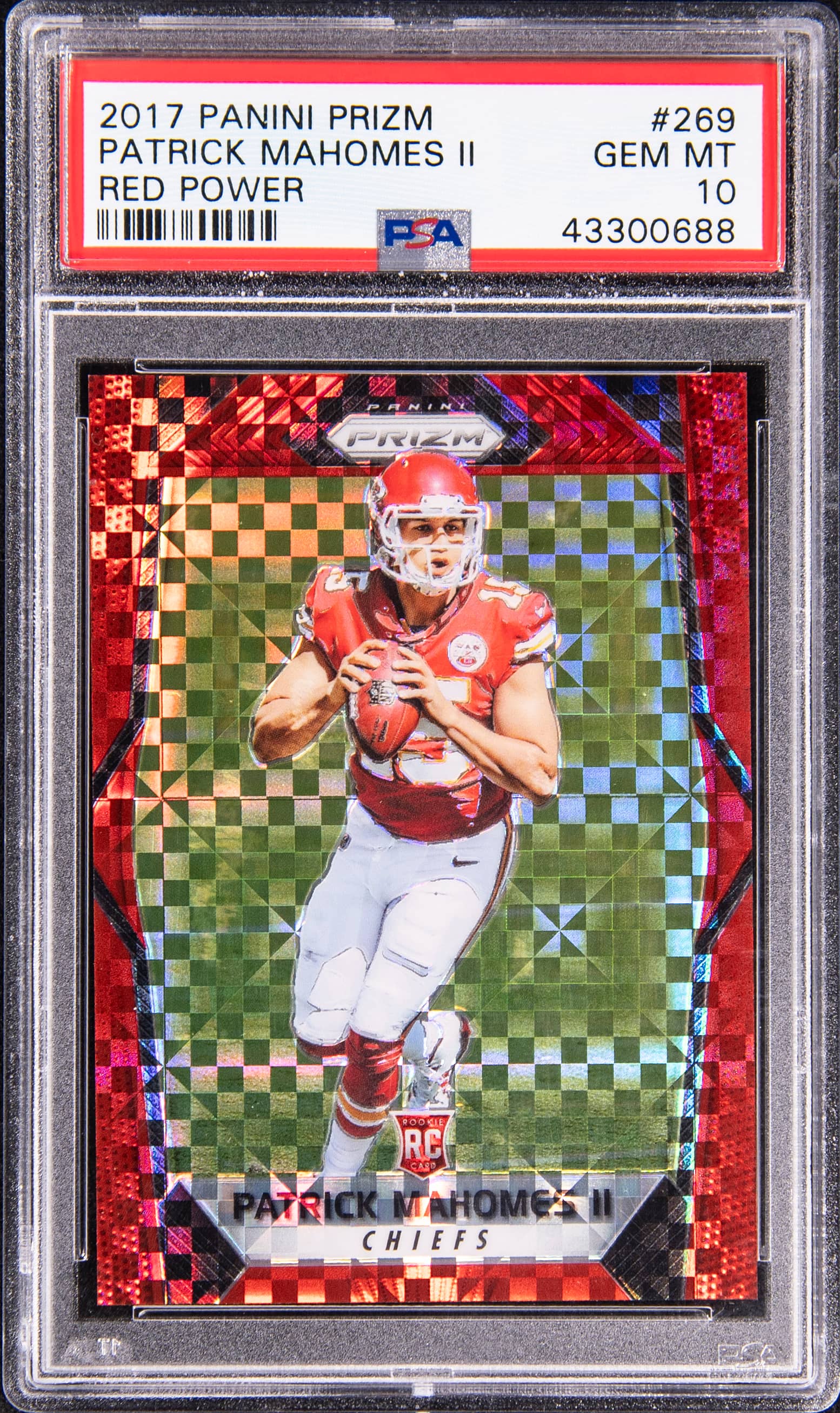 Mahomes 2017 Prizm Red Power Rookie PSA 10 Sells