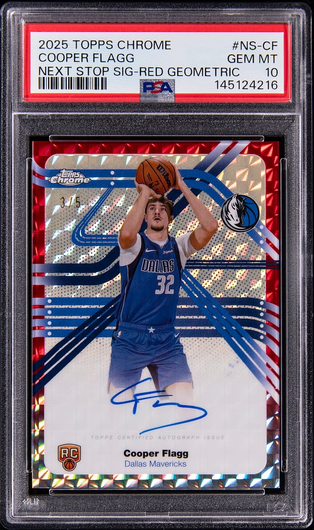 Cooper Flagg Topps Chrome /5 PSA 10 sells for $19K