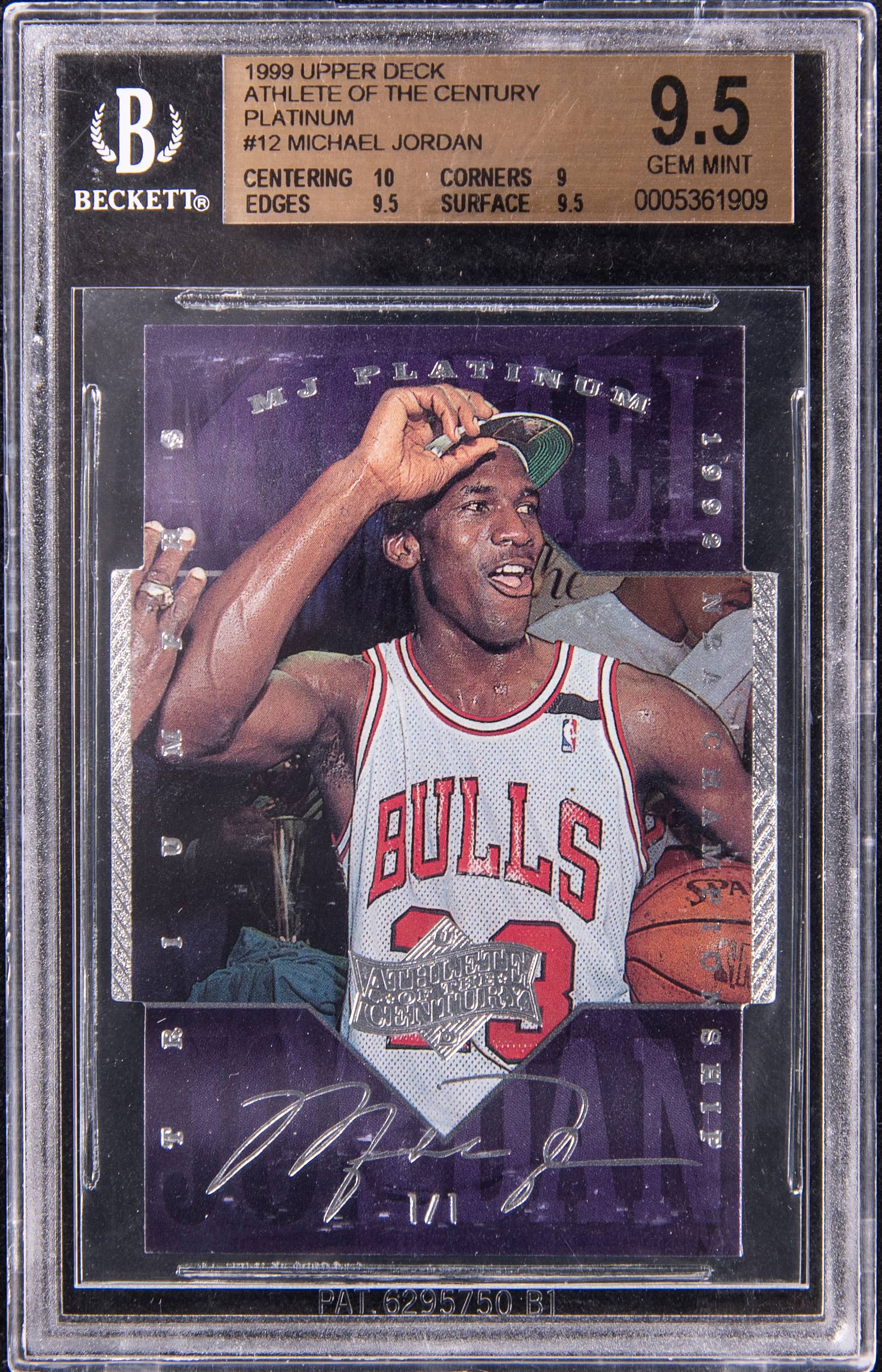 1999 UD Athlete of The Century Jordan 1/1 Sold