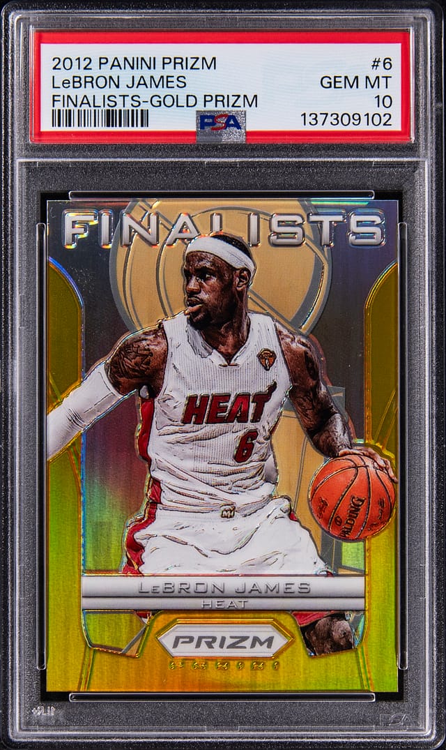 LeBron 2012 Prizm Finalists Gold PSA 10 Sells Strong