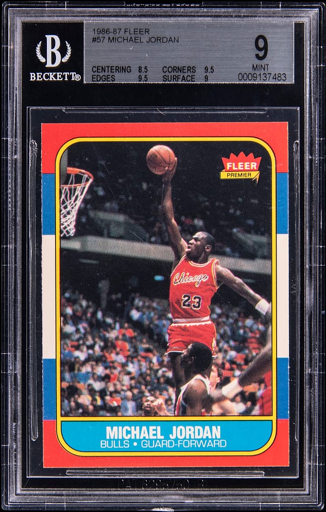 BGS 9 1986 Fleer Michael Jordan Rookie Sells for $20K