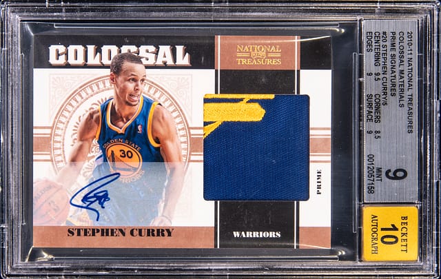 2010-11 NT Colossal Curry Patch Auto BGS 9 Sells