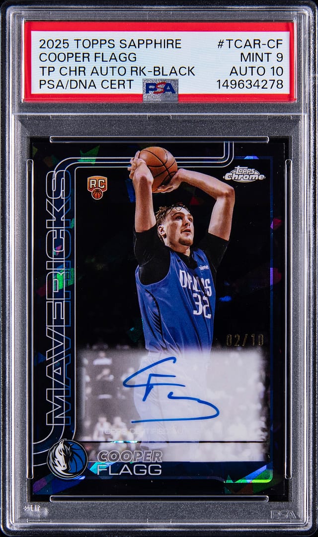 Cooper Flagg Black Sapphire Auto /10 Sells for $36,600