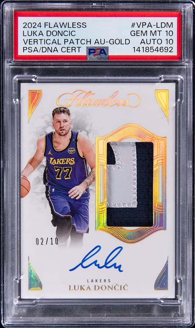 Luka Doncic 2024-25 Flawless Gold Patch Auto PSA 10