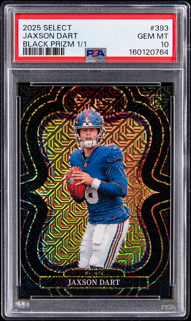 Jaxson Dart 2025 Select Black Prizm 1/1 PSA 10 Sale