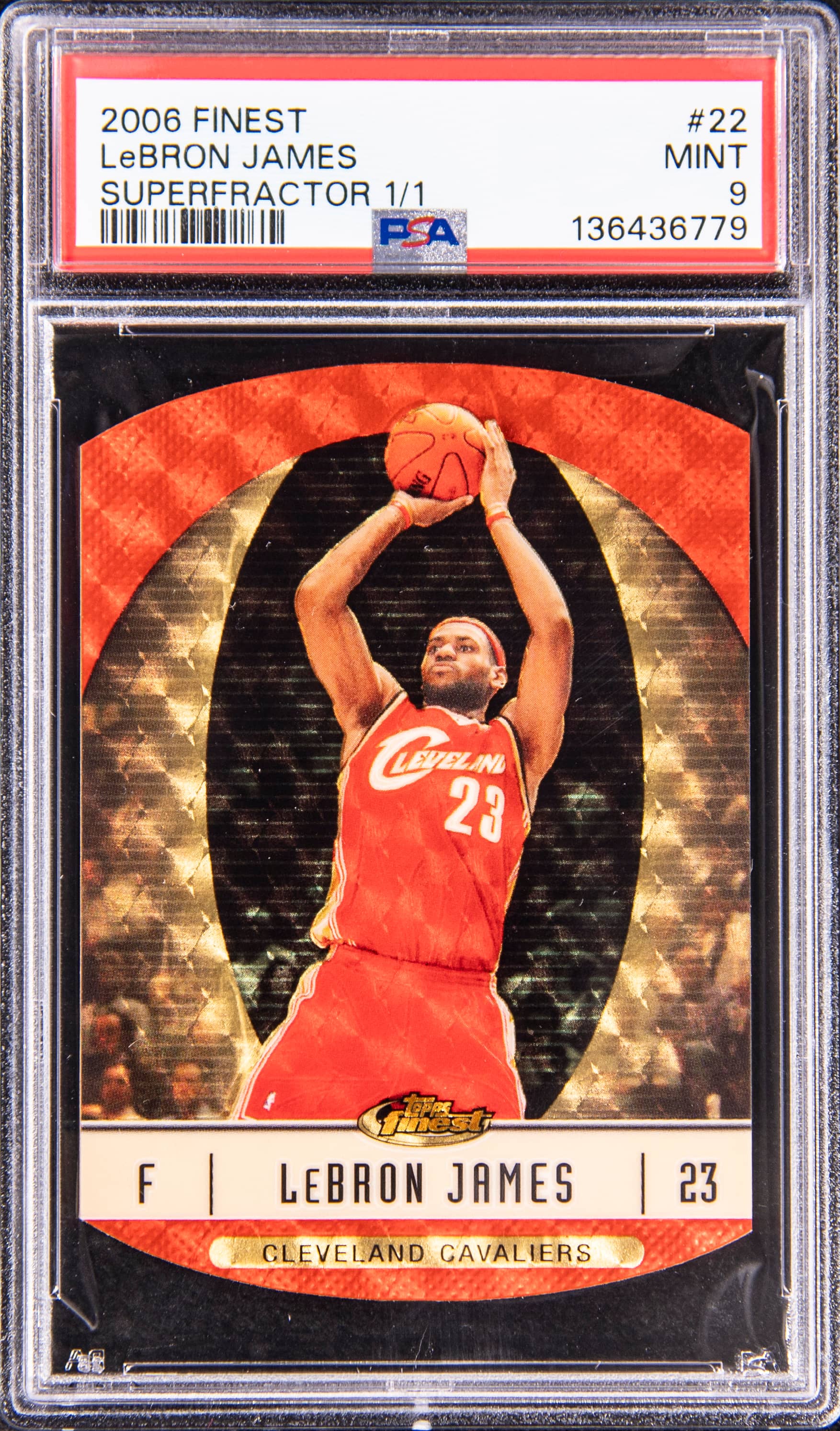 2006-07 Finest LeBron SuperFractor 1/1 PSA 9 Sale
