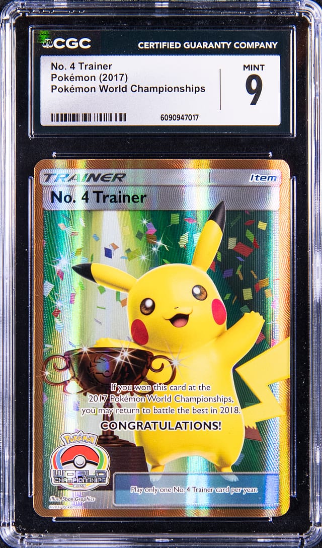 2017 Trophy Pikachu No. 4 Trainer CGC 9 Sells for $18K