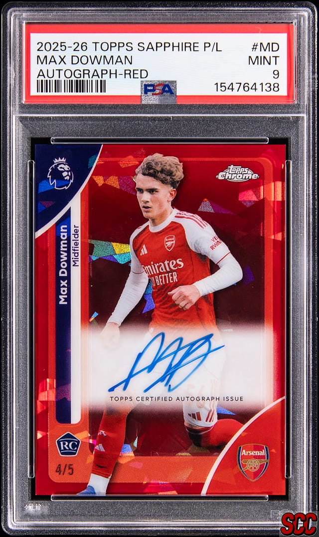 Max Dowman 2025-26 Sapphire Red Auto /5 Sells for $27K