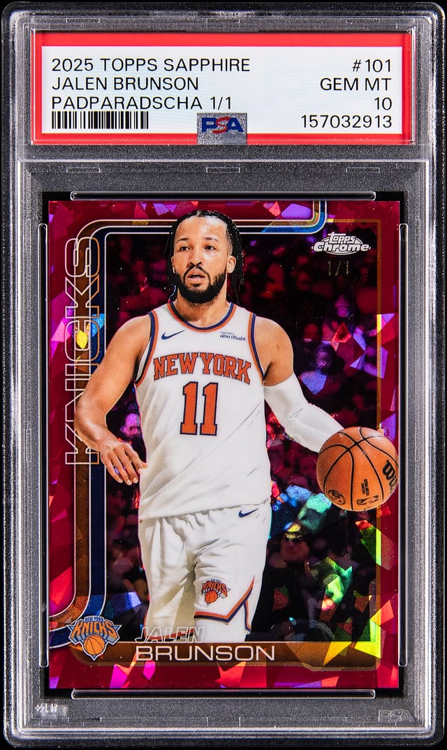 Jalen Brunson 1/1 Sapphire PSA 10 sells for $17,477