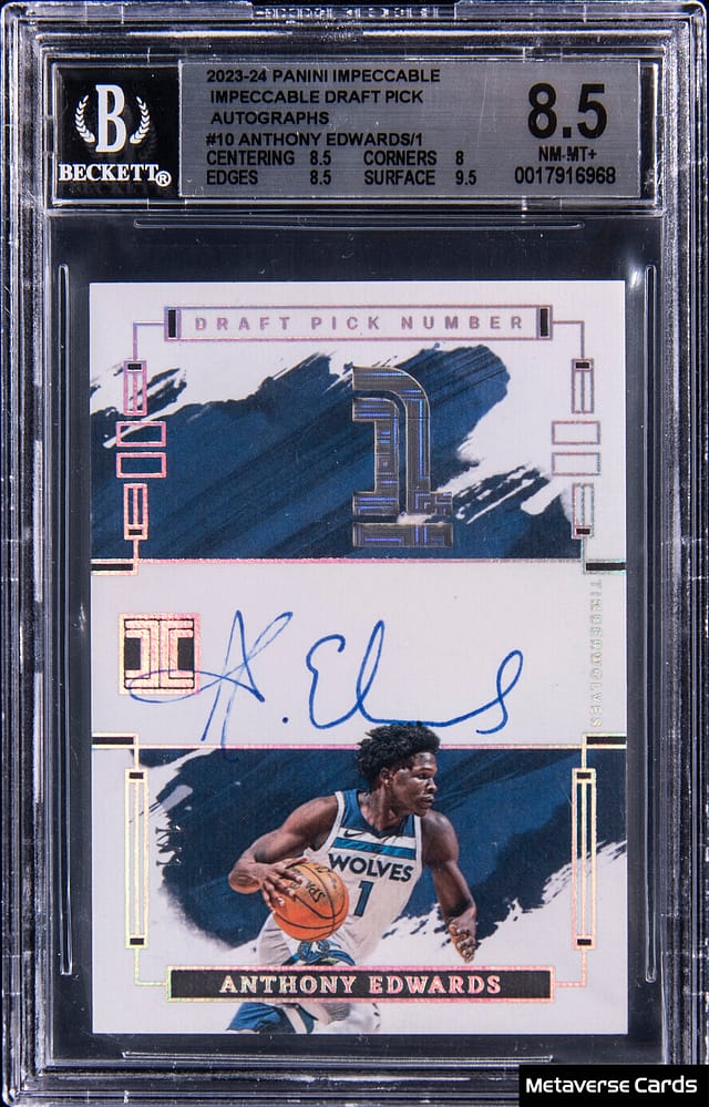 Anthony Edwards 2023-24 Impeccable 1/1 Auto Sale