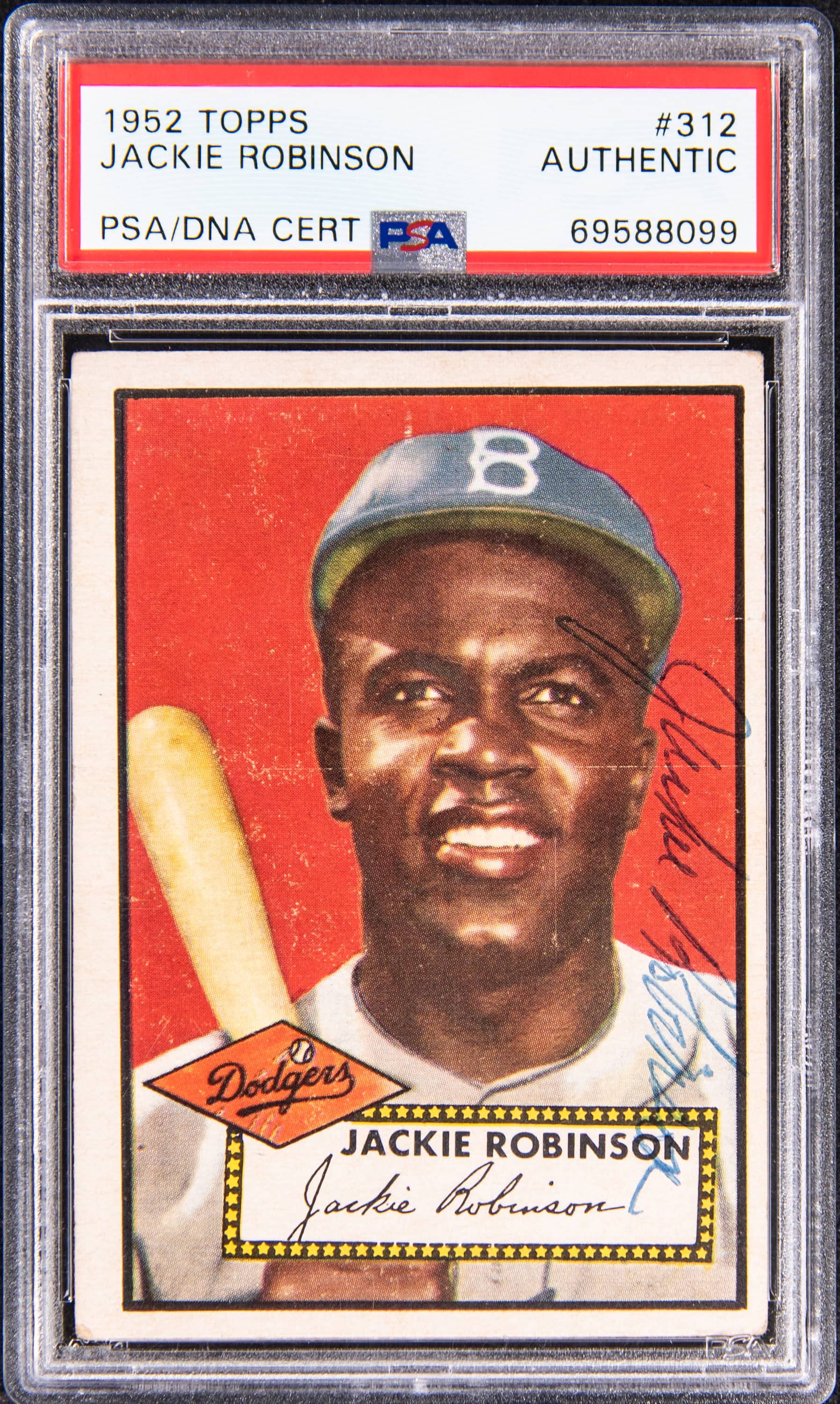 1952 Topps Jackie Robinson Signed Card Sells for $185K