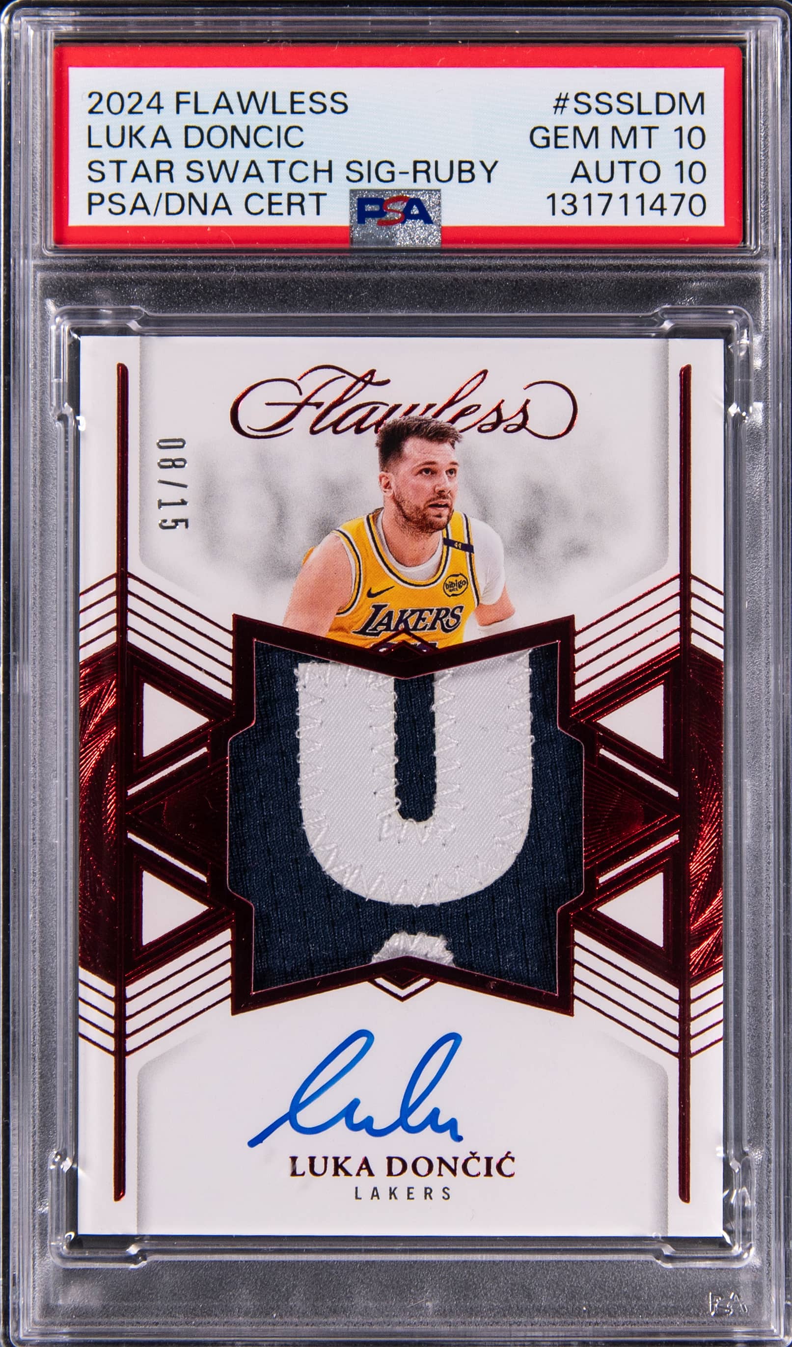 Luka Doncic 2024-25 Flawless Ruby Star Swatch Sale