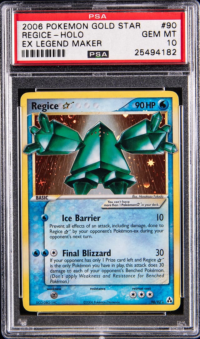 2006 EX Legend Maker Gold Star Regice PSA 10 Sale