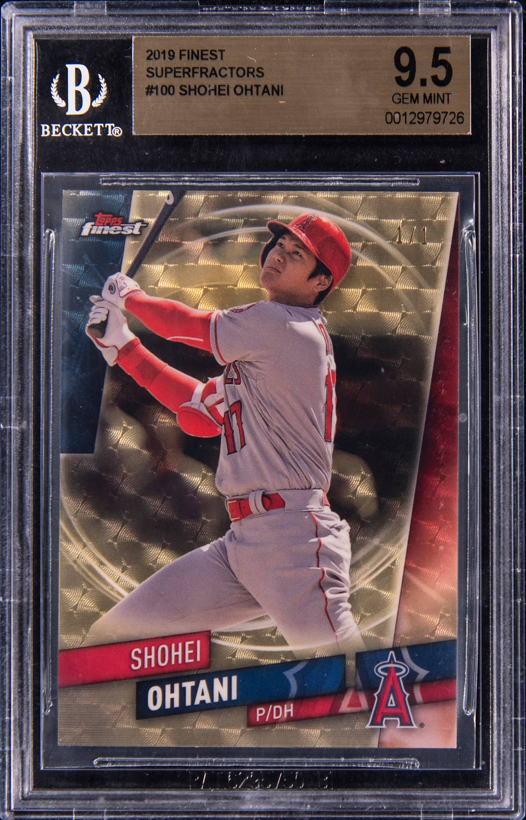 2019 Ohtani Finest SuperFractor BGS 9.5 Sells