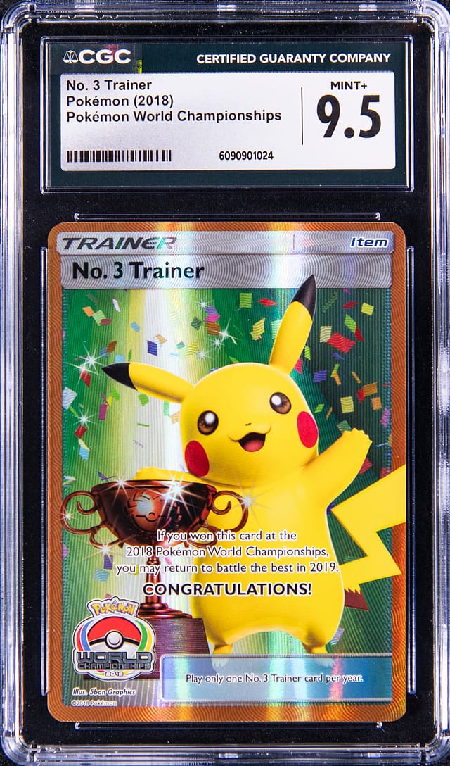 2018 No. 3 Trainer Pikachu Trophy Card Sells for $27K