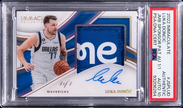 Luka Doncic 1/1 Immaculate Patch Auto Sells for $47K