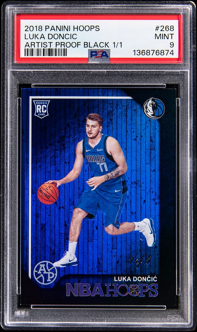 Luka Doncic Hoops Black 1/1 Rookie Sells for $92K