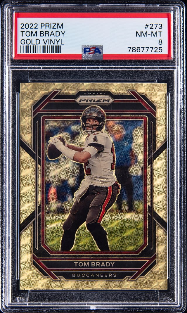 2022 Prizm Gold Vinyl Tom Brady PSA 8 Sells for $20K