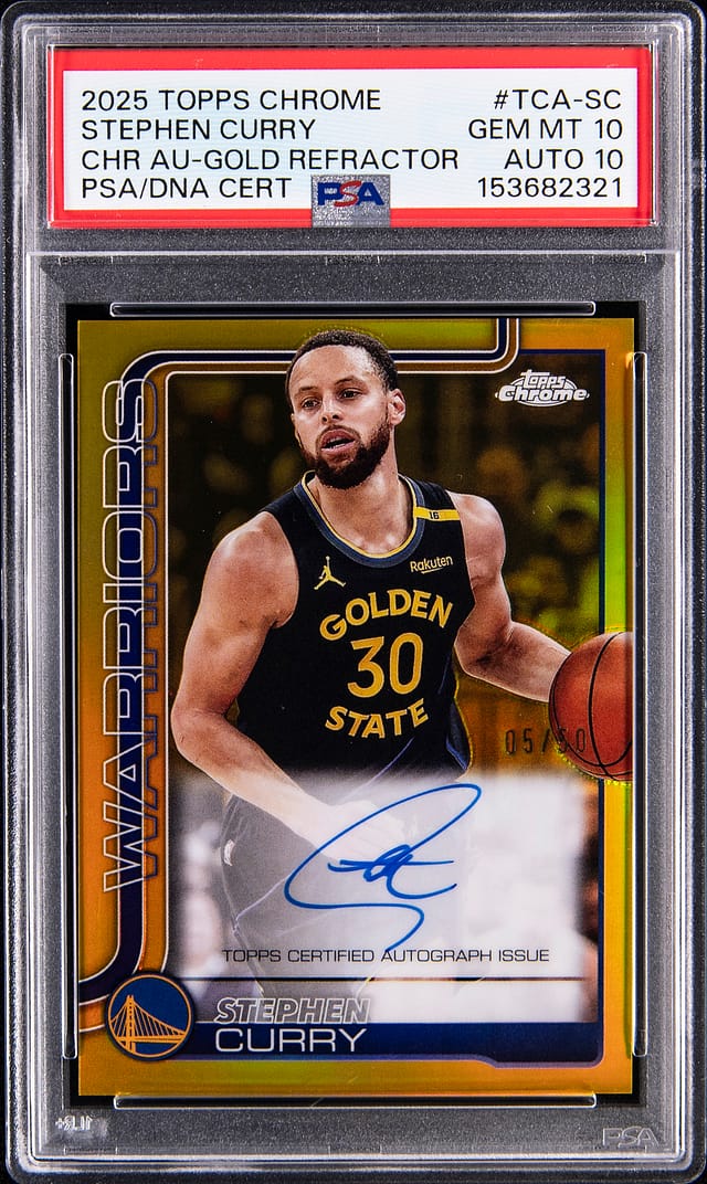 Stephen Curry 2025-26 Topps Chrome Gold Auto Sale