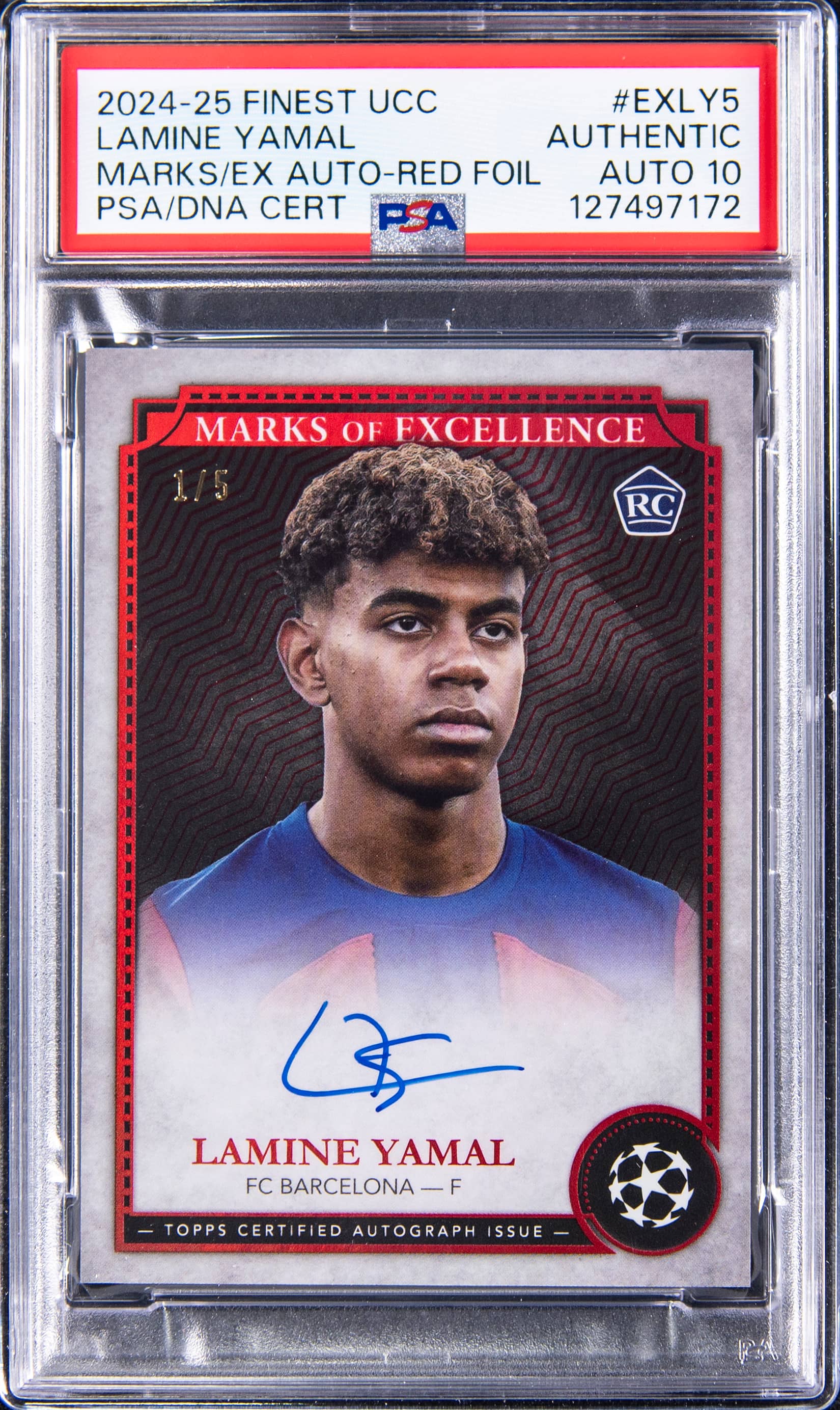 Lamine Yamal Finest UCC Red Auto /5 Sells for $35k