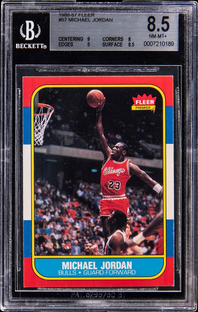 1986-87 Fleer Michael Jordan BGS 8.5 sells for $12K