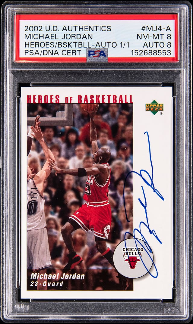 2002-03 UD Authentics MJ 1/1 Auto Sells for $86K