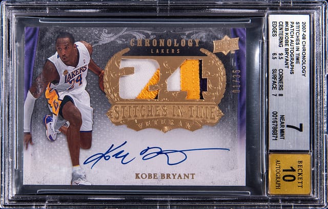 Kobe 2007 Chronology Patch Auto Sells for $16,470