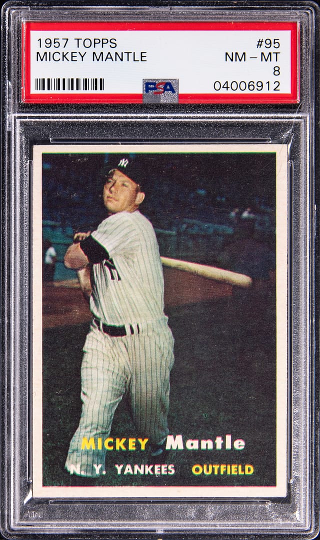 1957 Topps Mickey Mantle PSA 8 sells for $14,646