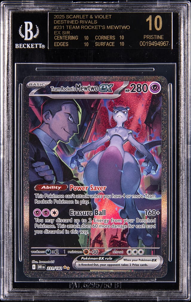 Team Rocket’s Mewtwo ex SIR BGS 10 Sells for $15K