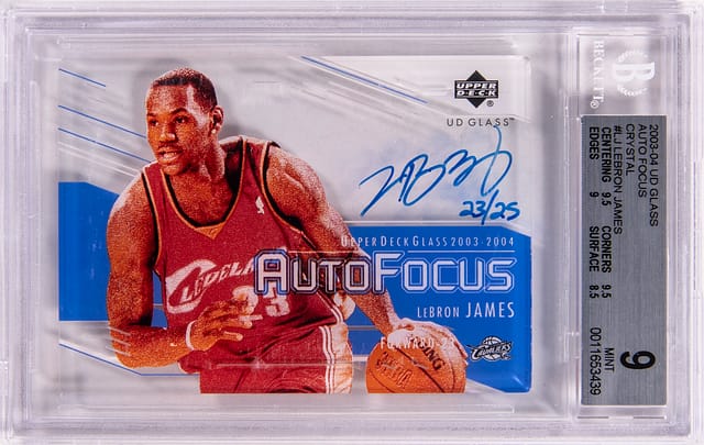 LeBron 2003 UD Glass Auto Focus Crystal Rookie Sale