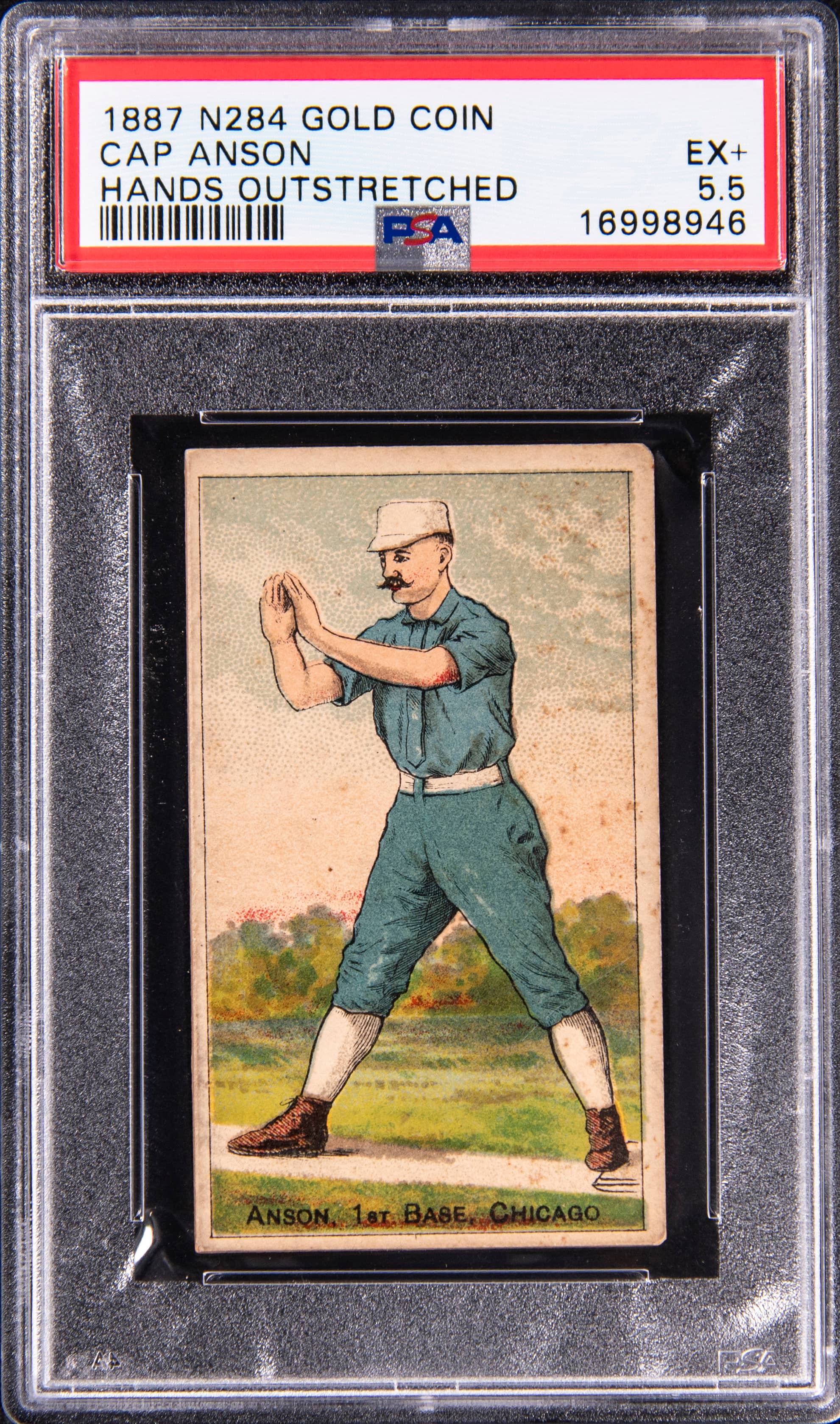 1887 N284 Cap Anson PSA 5.5 Sells for $14,651