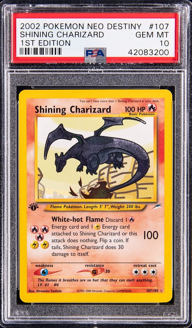 2002 Neo Destiny Shining Charizard PSA 10 Sells Strong