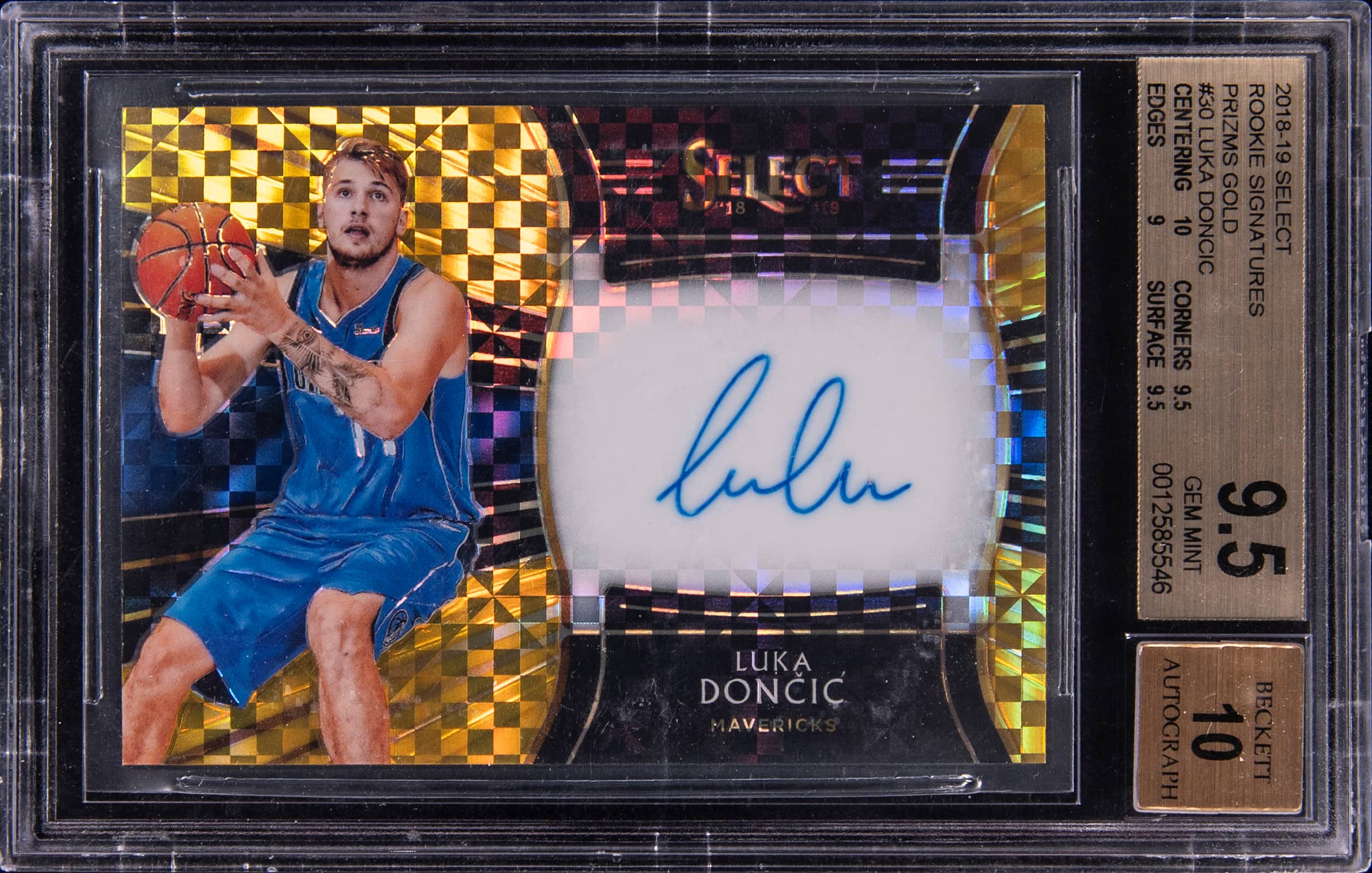 Luka Doncic 2018-19 Select Gold Rookie Auto Sells