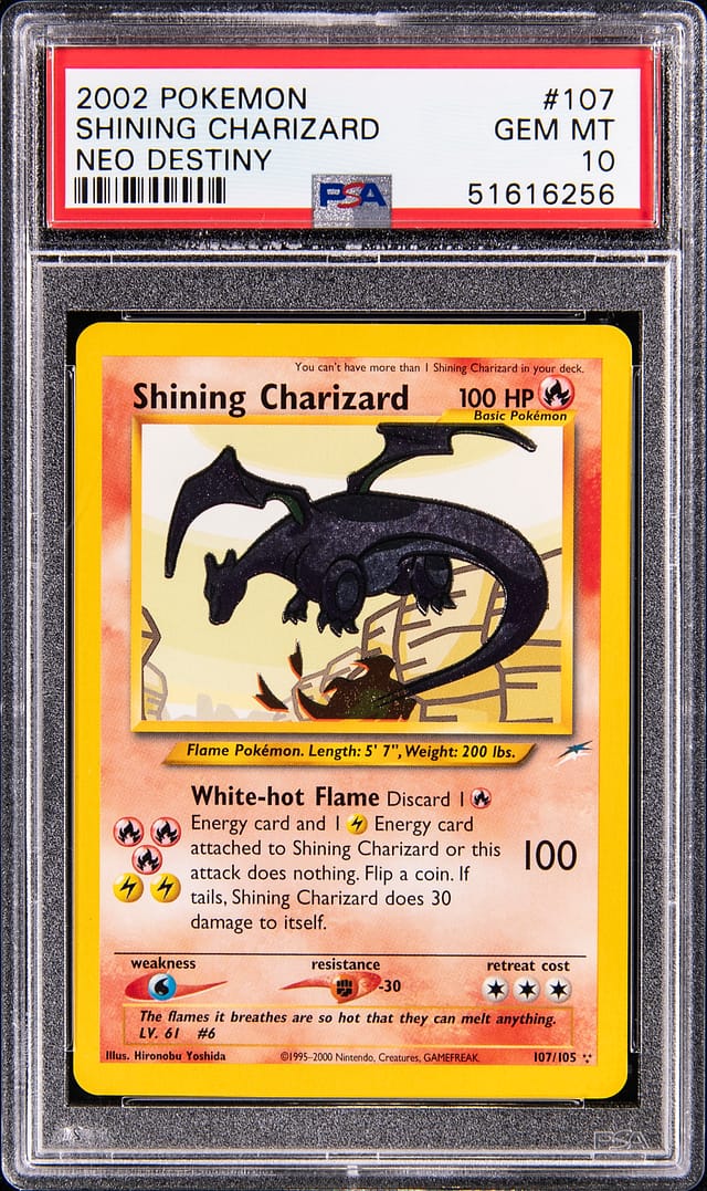 2002 Neo Destiny Shining Charizard PSA 10 Sells for $14.6K