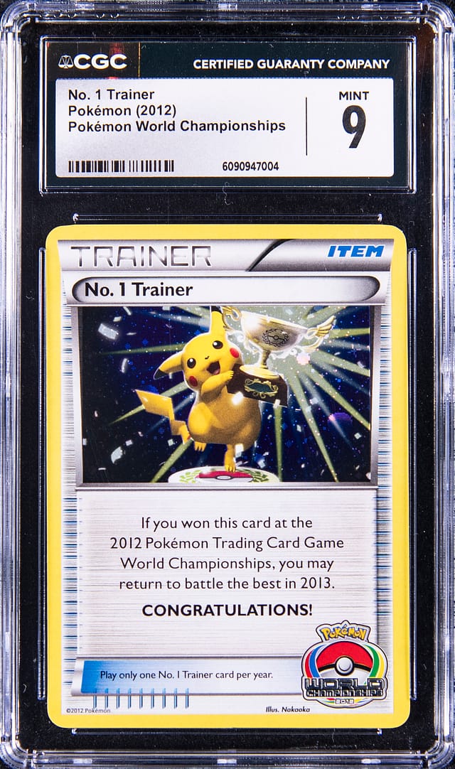 2012 No. 1 Trainer Pikachu Trophy Card Sells High