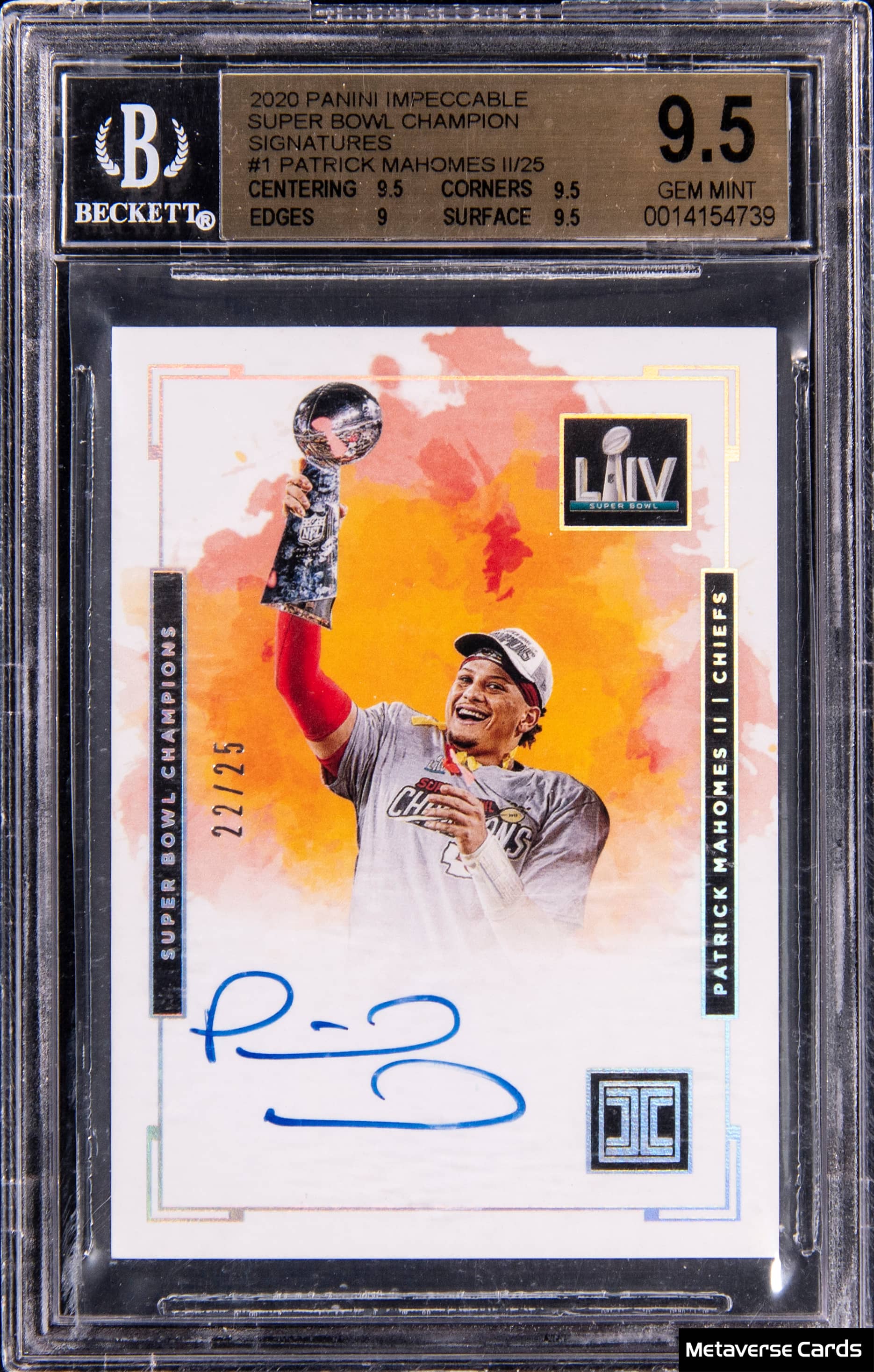 Mahomes 2020 Impeccable Super Bowl Auto Sells for $18K