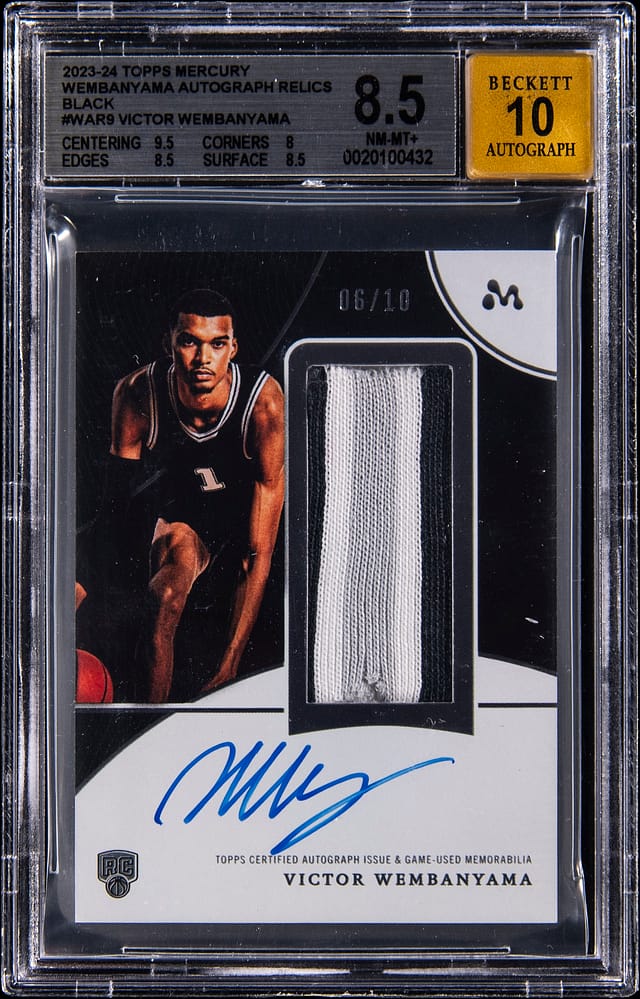 Victor Wembanyama Topps Mercury Auto Patch /10 Sale