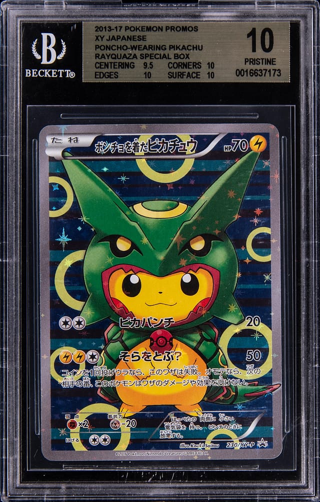 BGS 10 Poncho-Wearing Pikachu Rayquaza Sells for $12K