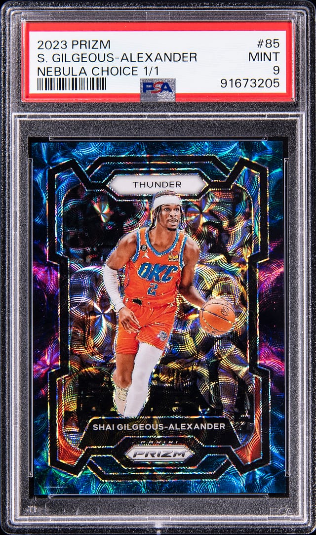 Shai 2023-24 Prizm Nebula 1/1 PSA 9 Sells for $652K
