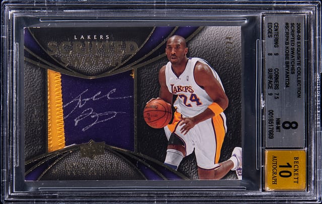 Kobe 2008-09 Exquisite Scripted Swatches Sold at Goldin