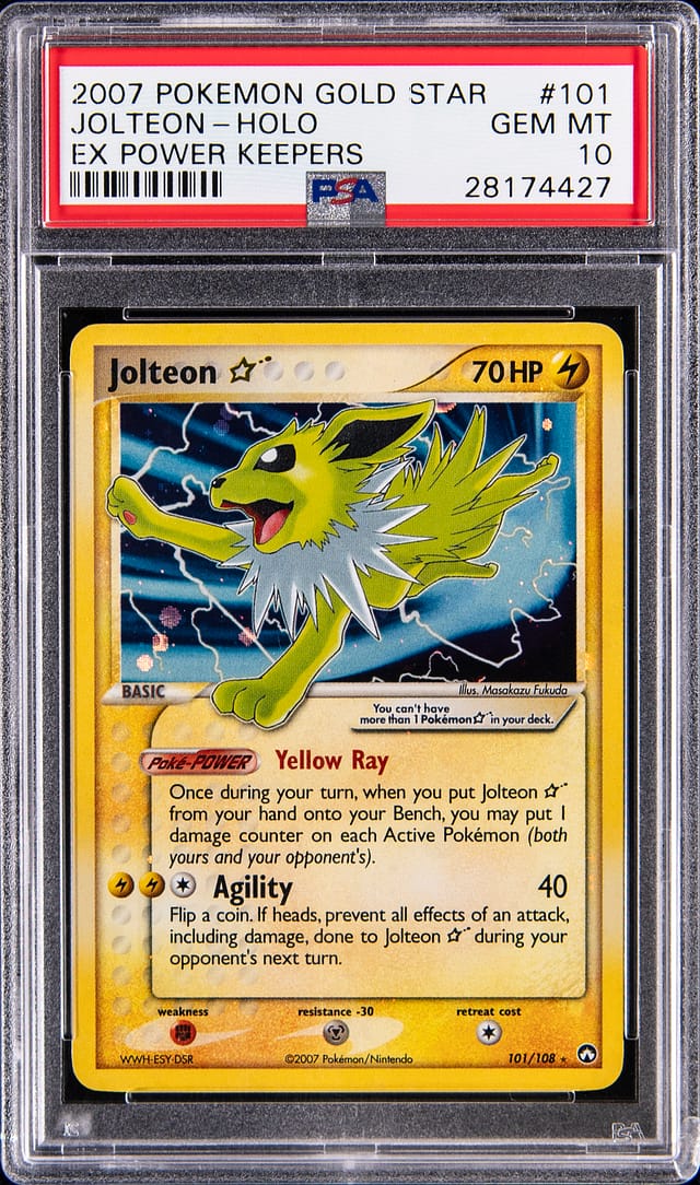 2007 Gold Star Jolteon PSA 10 sells for $29,280